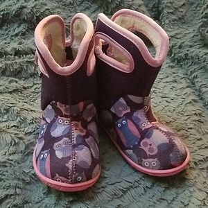 Toddler girls waterproof BOGS size 7 owl print